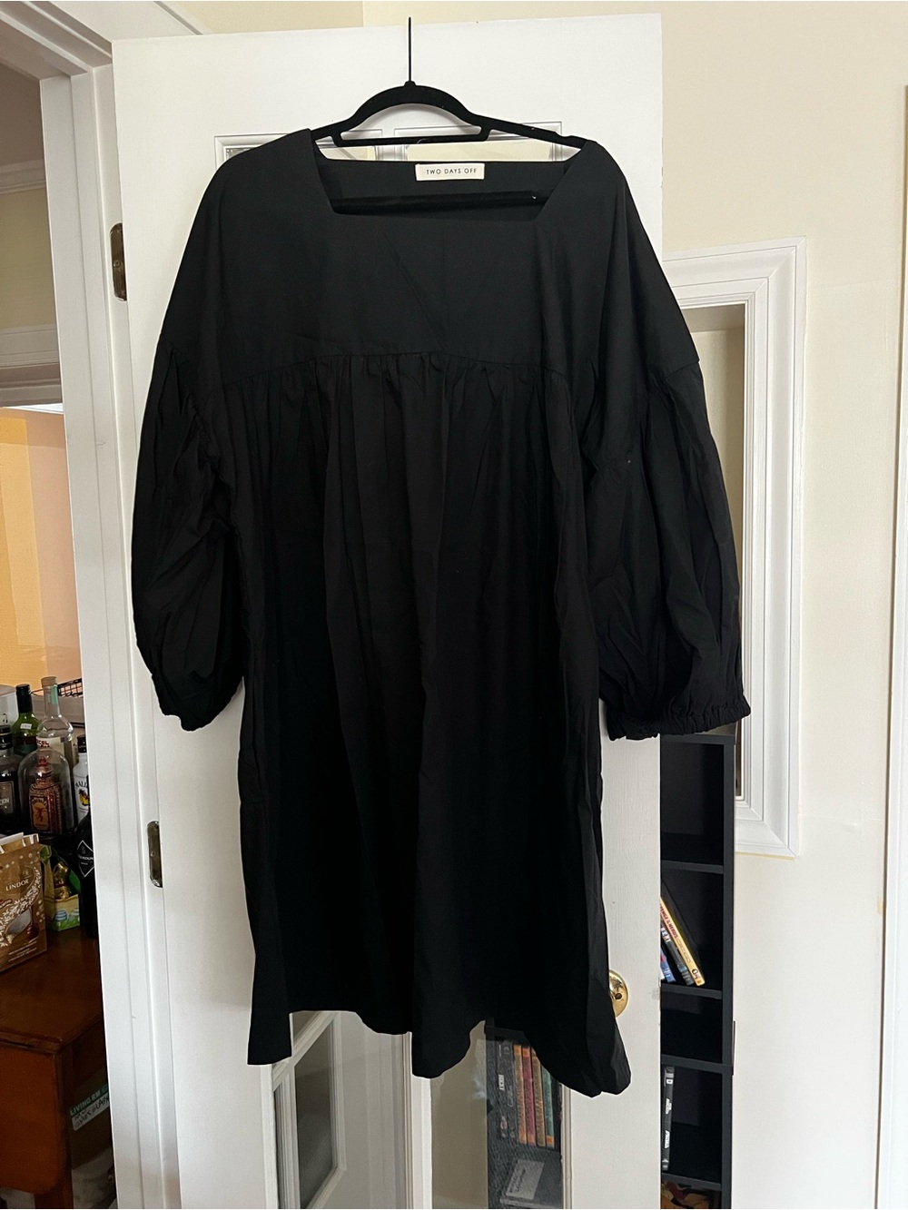 Two Days Off Black Crane Dress